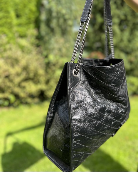 Kabelka dámská Yves Saint Laurent Niki tote černá kožená