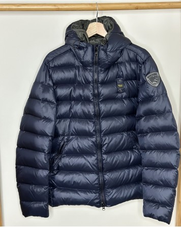 Bunda pánská Blauer modrá s kapucí