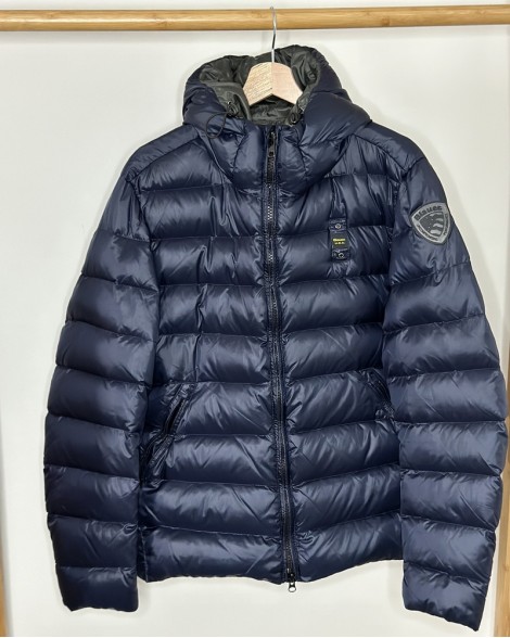 Bunda pánská Blauer modrá s kapucí