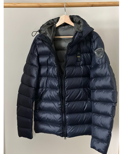 Bunda pánská Blauer modrá s kapucí